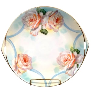 Antique Germany Serving  Platter Handled Plate Trinket Vanity Tray Collectible