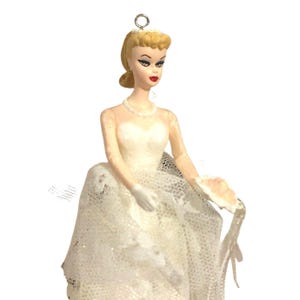 1997 Barbie Bride Hallmark Keepsake Ornament White Gown & Veil Collectible Christmas Decor