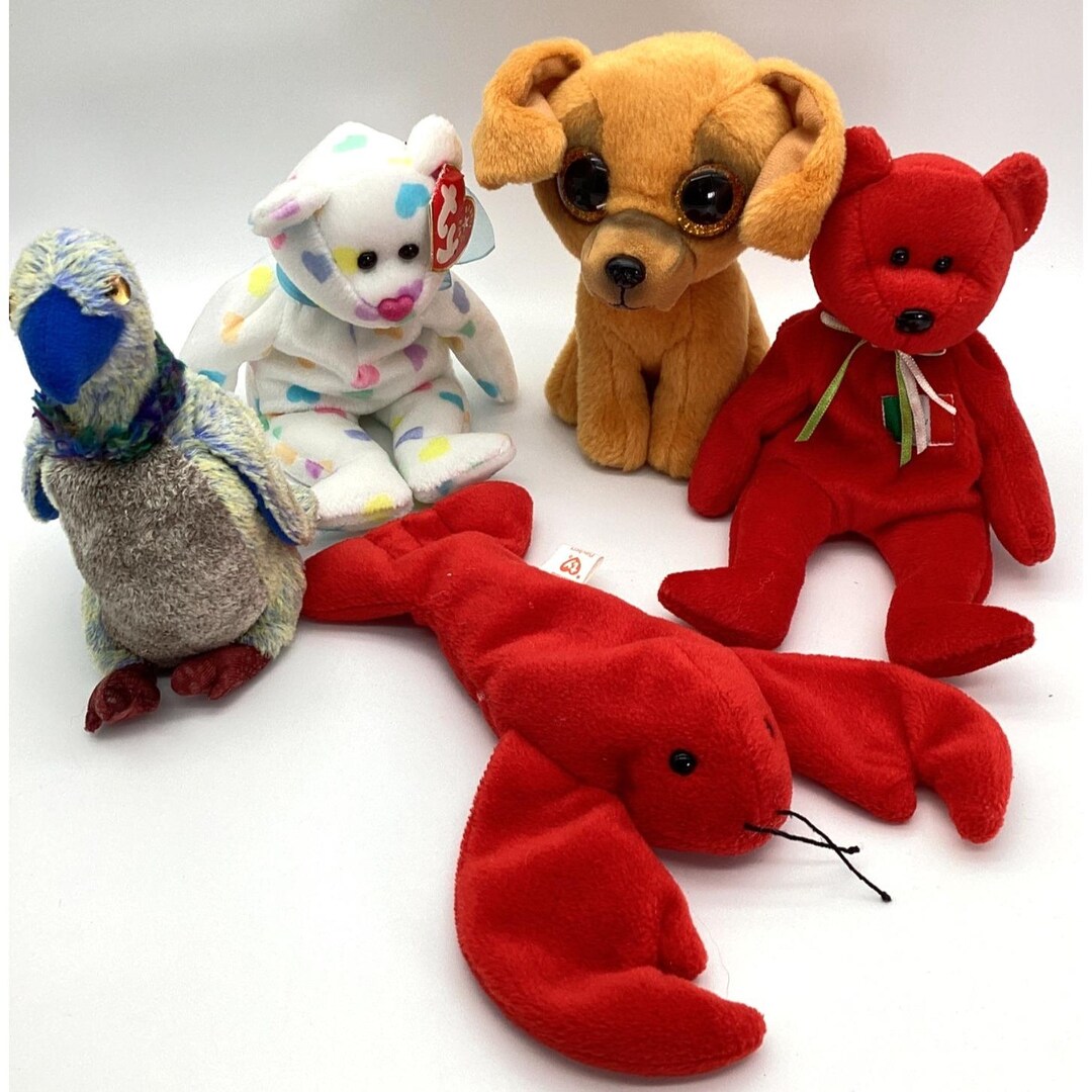 Ty Beanie Babies Plush Toy Collection Bear Osito Bird Pinchers Dog