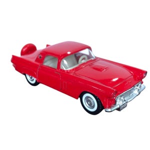 1956 Ford Thunderbird Diecast Model Car 1:43 Scale Red Classic Collectible Vintage Replica