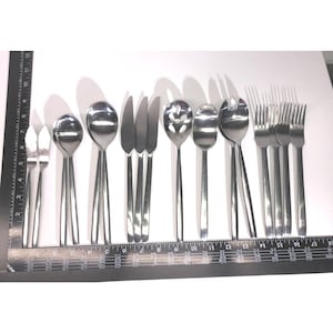 Cambridge Stainless Flatware Set Of 17 Pieces Replacement Silverware Includes Forks Knives Spoons & Serving Utensils