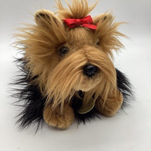 Yorkie Dog Puppy Realistic Stuffed Animal Aurora Miyoni Yorkshire Terrier Yorkie Plush