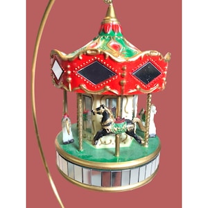 Vintage NOMA Carousel Horses Christmas Tree Ornament 1980&#39;s Replacement