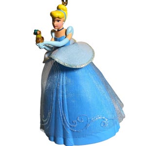 Disney Cinderella Christmas Ornament With Gus Gus Mouse Figurine