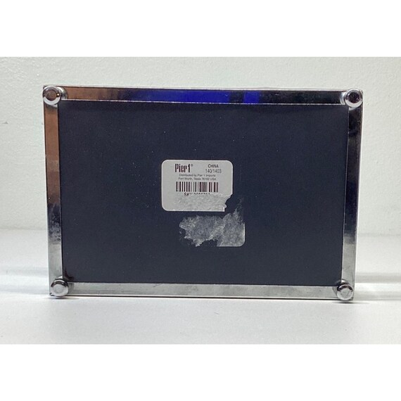 Glass Jewelry Trinket Box Eiffel Tower Print & Si… - image 7