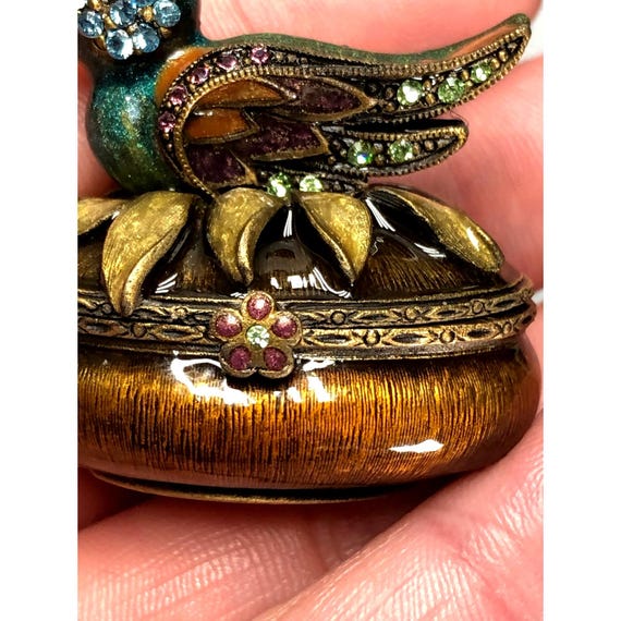 Trinket Box Jay Strongwater Bird Birds Hinged Lid Swarovski