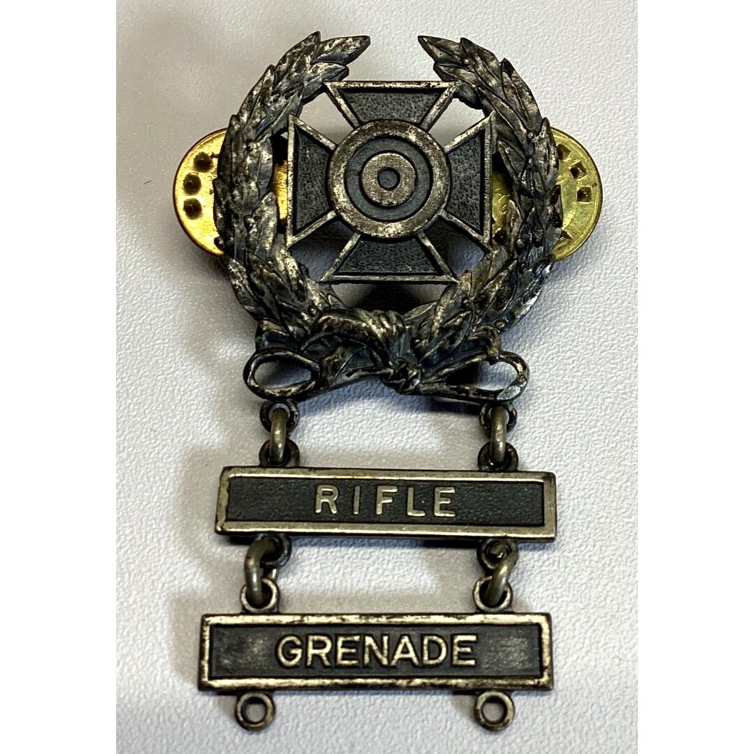 U.S. Army Expert Badge Medal With Rifle & Grenade Clasps Collector - Etsy