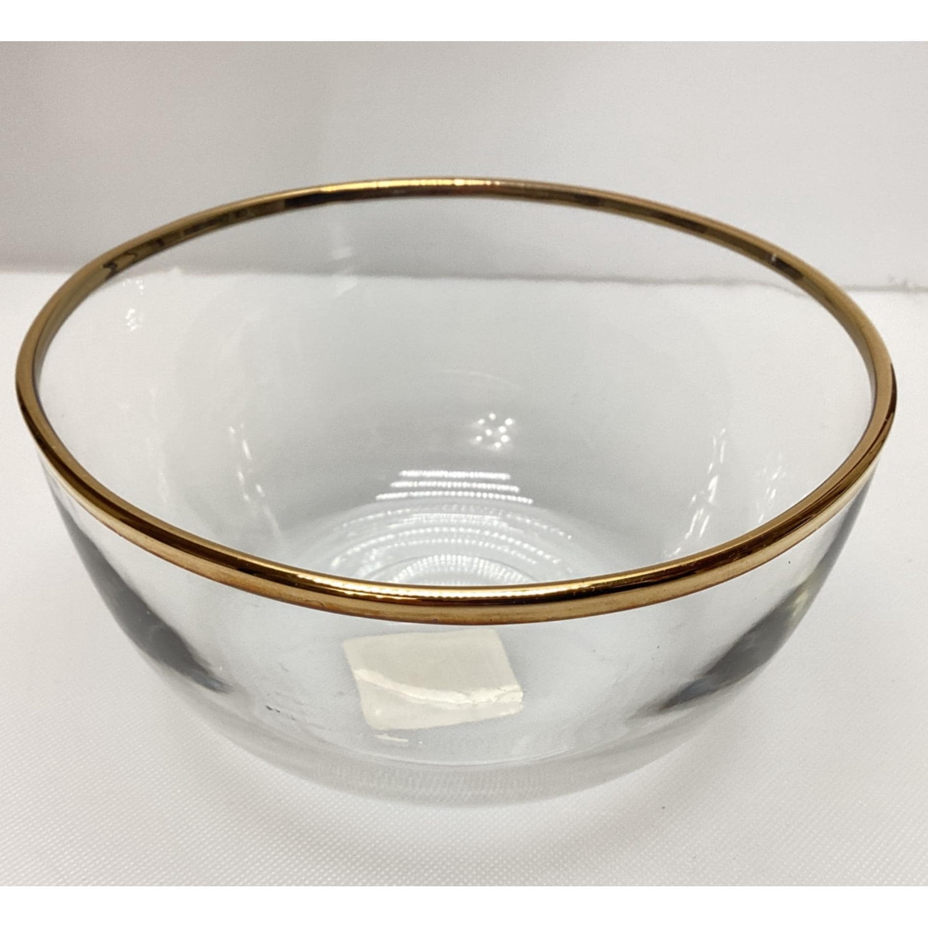 Vintage Gold Rimmed Clear Glass Soup Bowl Czech Crystal - Etsy
