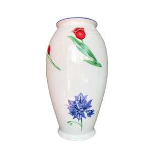 FTD Floral Ceramic Vase Flower Vintage Home Decor 10&quot;H Chipped Classic Simple