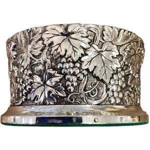 Vintage Silverplate Grapevine Wine Coaster Holiday Imports Japan Tarnish-Protected Elegant Decor