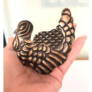 Napkin Ring Holder Turkey Set Of 4 “Coper Color” Metal Thanksgiving Decor