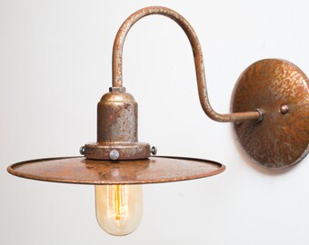 Items Similar To Wall Sconce Light Copper Barn Light Vintage