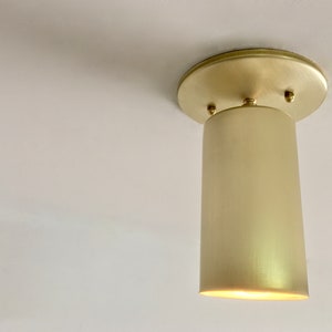 Brass Monopoint Light Ceiling Light Adjustable Spot Light Task Light Natural Brass Downlight Low Profile Minimalist Lighting image 7