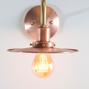 Wall Sconce Light Copper Barn Light Vintage Style Industrial Warehouse Shade Lamp Indoor Outdoor Use Gooseneck Wall Light image 2