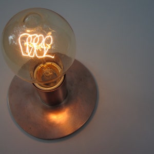 Flush Mount Ceiling Light or Wall Sconce Industrial Lighting Copper Edison Lamp Exposed Bare Bulb Indoor or Outdoor 画像 2