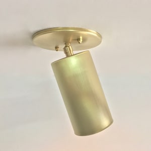 Brass Monopoint Light Ceiling Light Adjustable Spot Light Task Light Natural Brass Downlight Low Profile Minimalist Lighting GU10 image 6