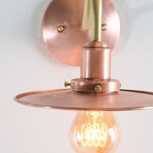 Wall Sconce Light Copper Barn Light Vintage Style Industrial Warehouse Shade Lamp Indoor Outdoor Use Gooseneck Wall Light image 3