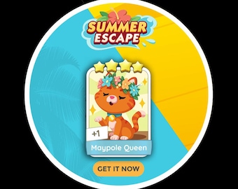 Maypole Queen - Monopoly_Go 4 Star Sticker Summer Escape Album Available - SET 13