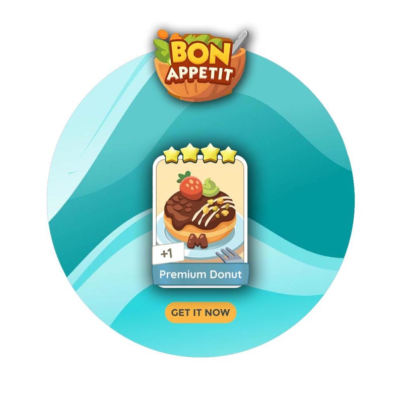 Premium Donut - Carte Set 9 Per Monopoly Go (Gioco Da Tavolo) - Foto 3
