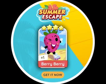 Berry Berry - Monopoly_Go 4 Star Sticker Summer Escape Album Available - SET 12