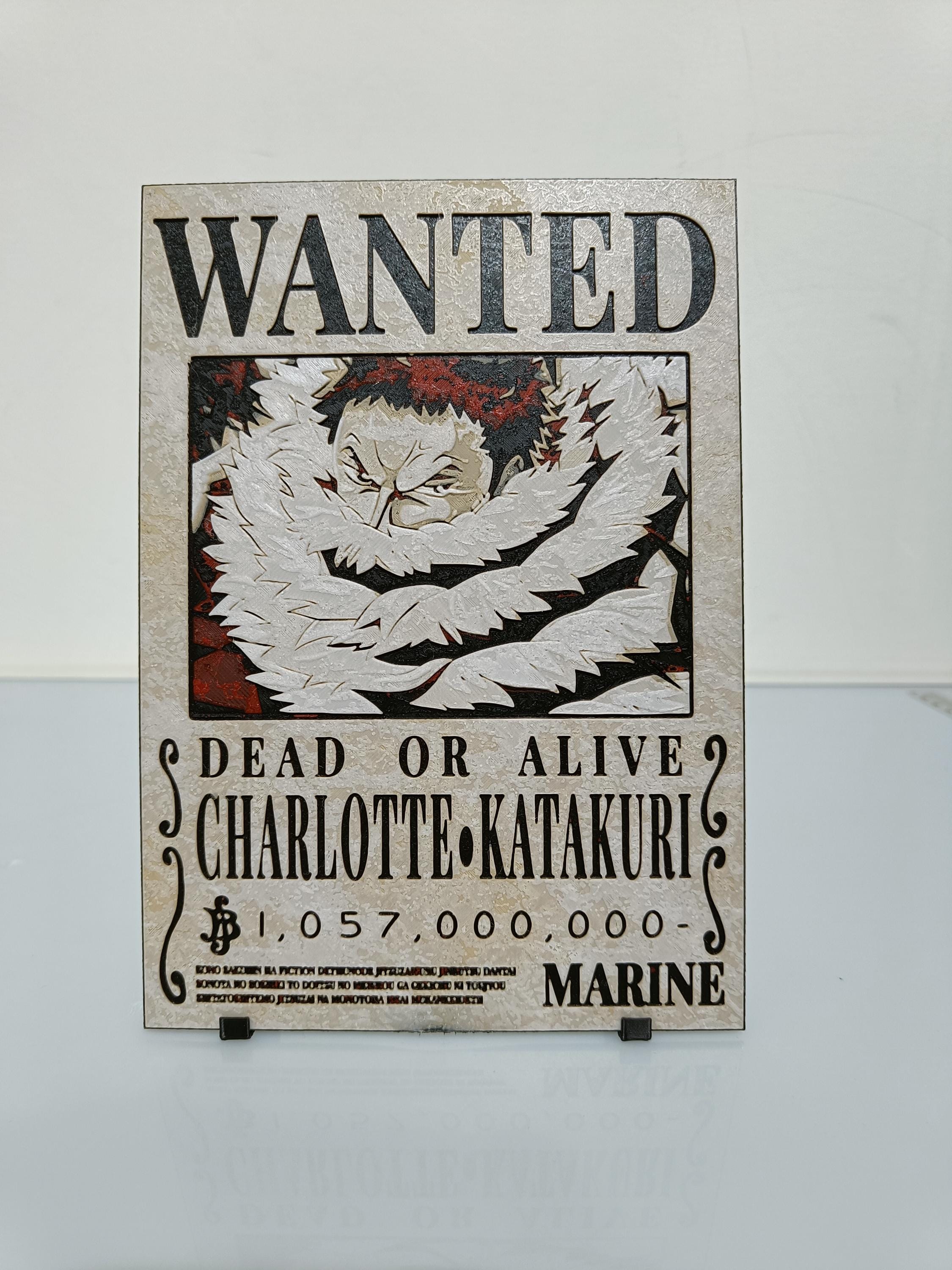 ワンピース ONE PIECE wanted slete 石板型立体アート 希少 その他ブランド(ソノタブランド) / ONE PIECE wanted slete/石板型立体