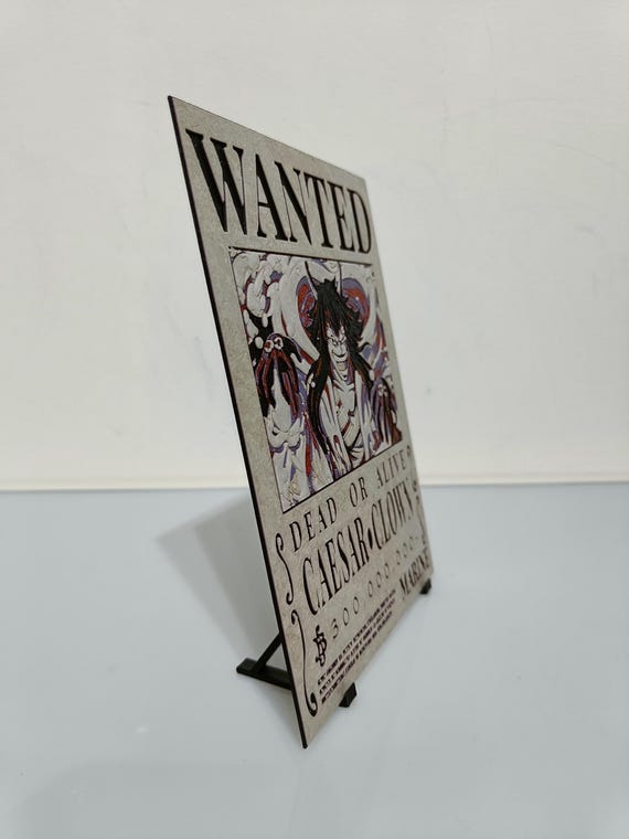 One Piece Wanted Poster 3D | Caesar Clown - Etsy