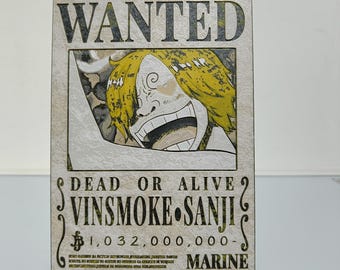 One Piece Wanted Poster 3D | Sanji - Etsy Canada