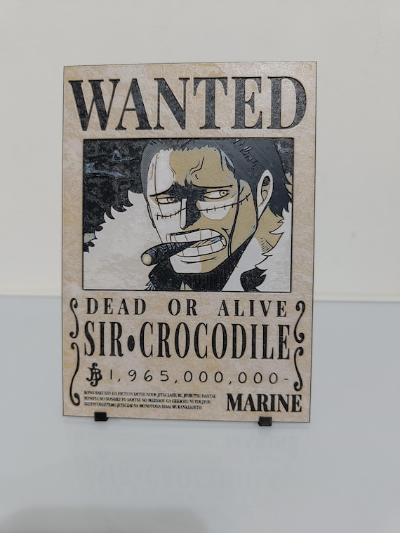 ワンピースの指名手配ポスター 3D |クロコダイル - Etsy 日本