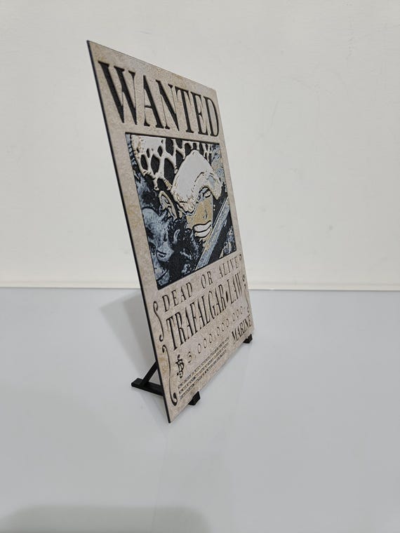 One Piece Wanted Poster 3D | Trafalgar Law - Etsy