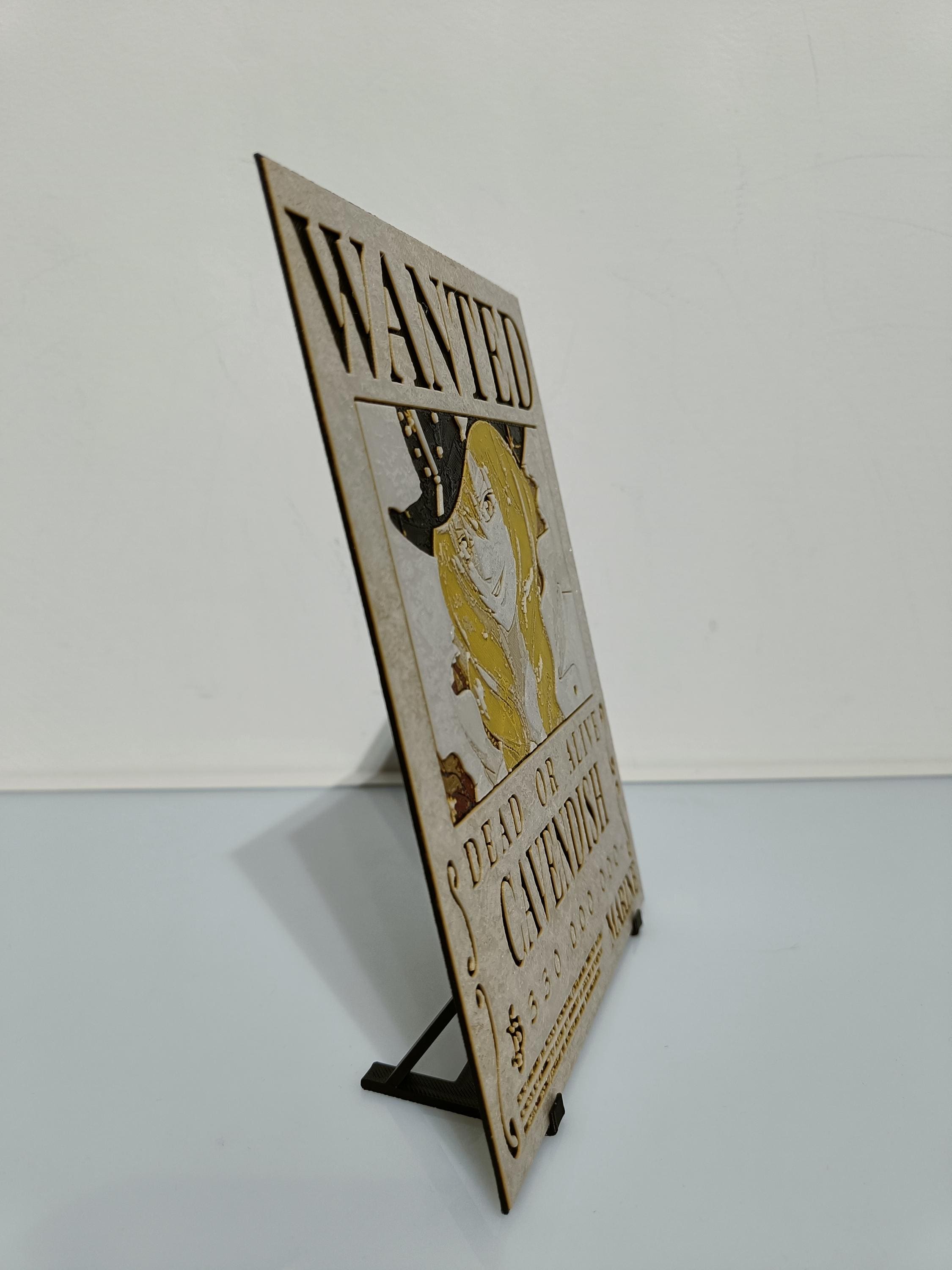 One Piece Wanted Poster 3D | Cavendish - Etsy