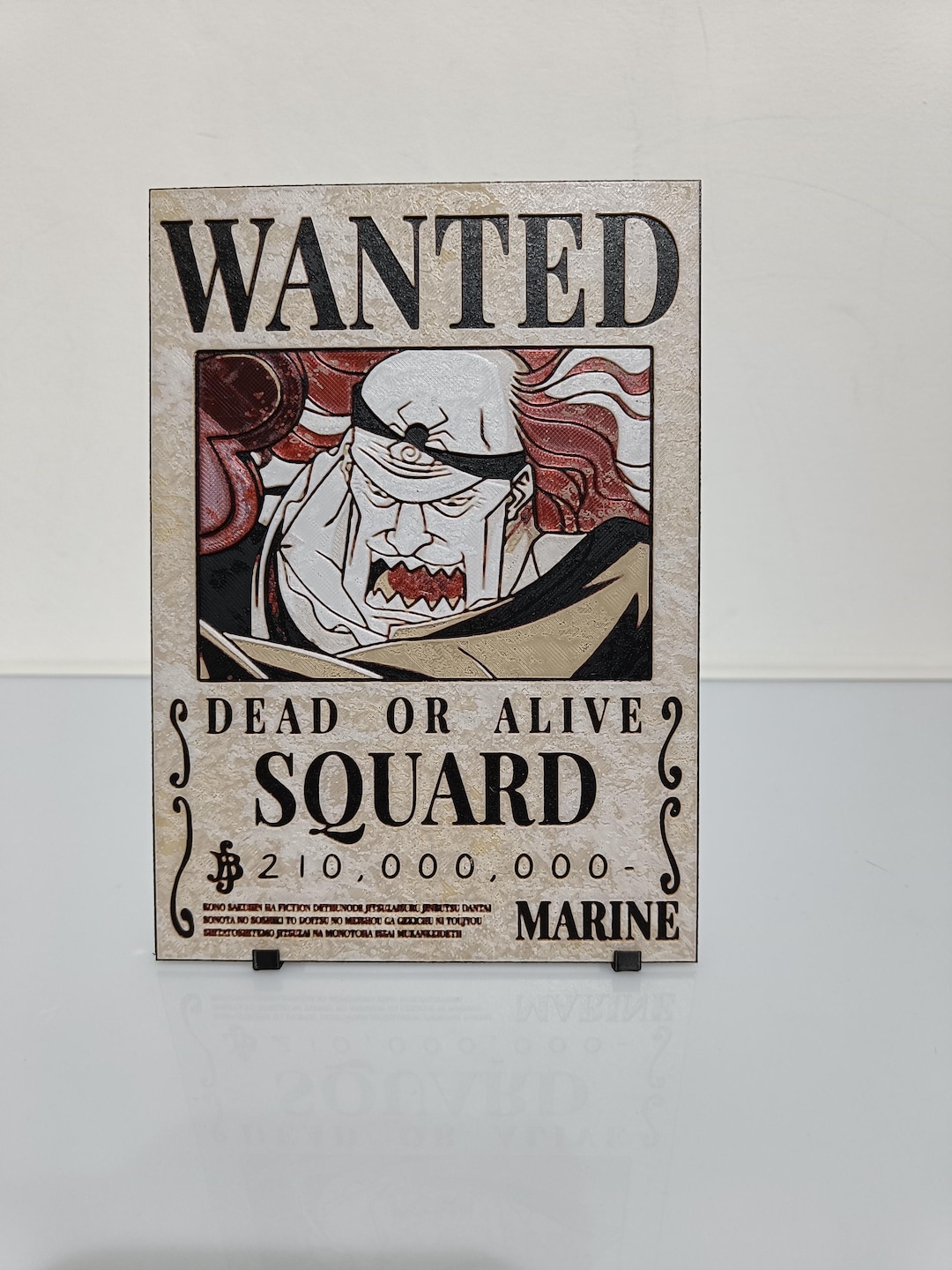 One Piece Wanted Poster 3D Squard Etsy