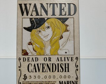 One Piece Wanted Poster 3D | Cavendish