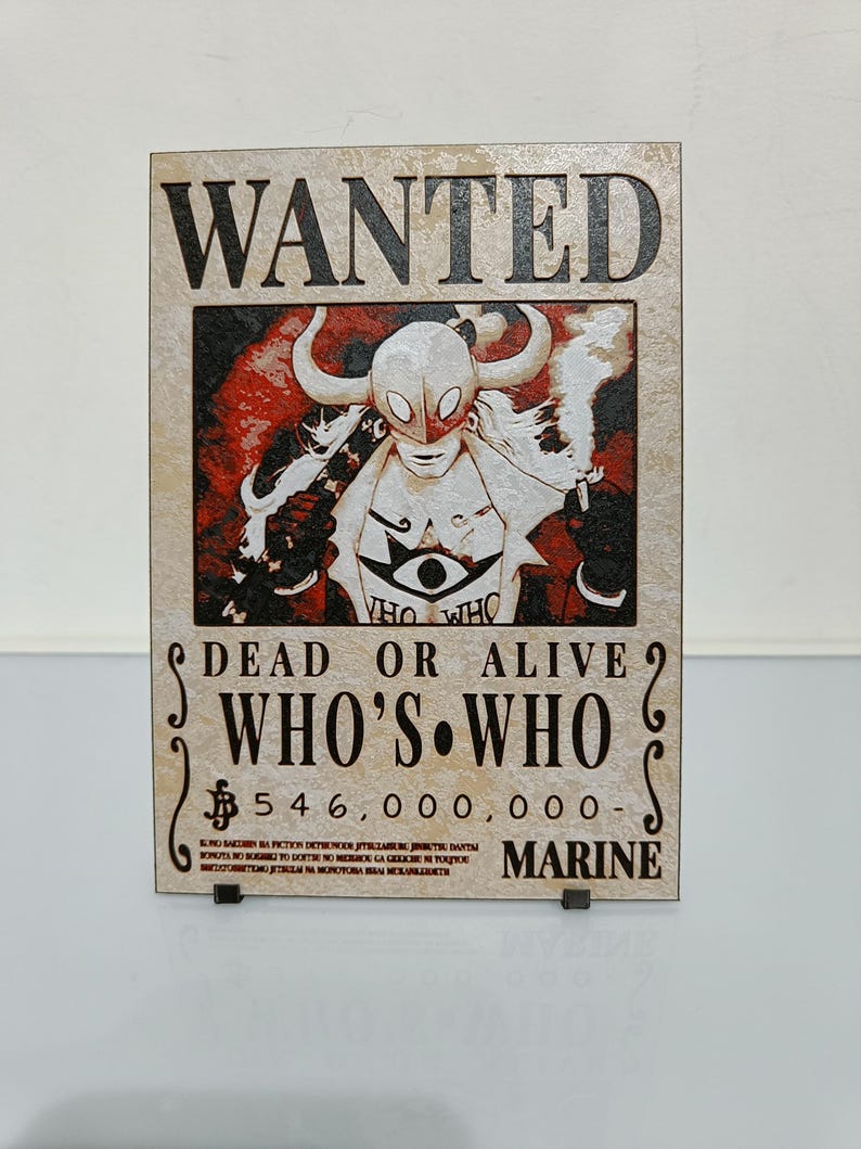 One Piece Wanted Poster 3D | Who's Who - Etsy