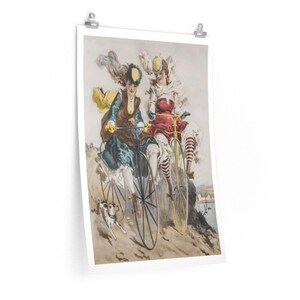 Junge Damen Reiten Velocipedes