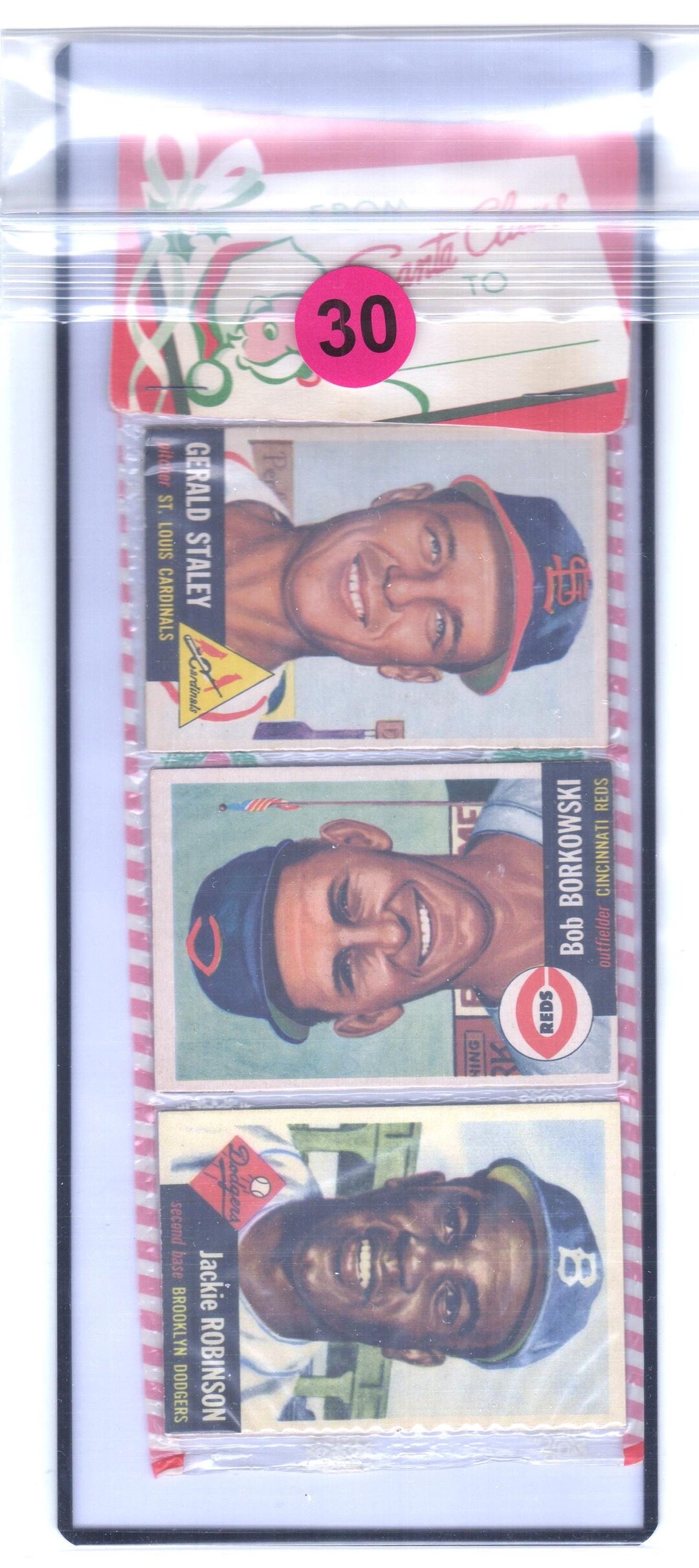 1953 Topps 1 Jackie Robinson Baseball Rack Pack CHRISTMAS-HOLIDAY-XMAS ...