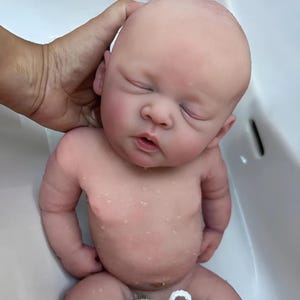 Ganzkörper Platin Silikon Reborn Baby Doll - Junge oder Mädchen, Realistische Miniatur Neugeborene, 33 cm