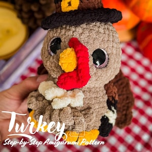 Turkey Amigurumi Crochet Pattern: Thanksgiving Plushie (PDF Pattern)