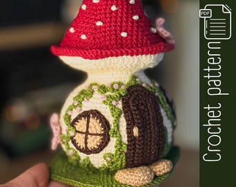 Fairy Mushroom House – Crochet Amigurumi Pattern (PDF)