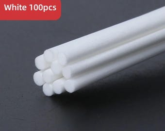 100 Reed Diffuser Sticks, Fiber Reed Diffuser Refill Sticks, 8 Inch Aroma Diffuser Replacement Reeds for Essential Oils & Home Fragrance