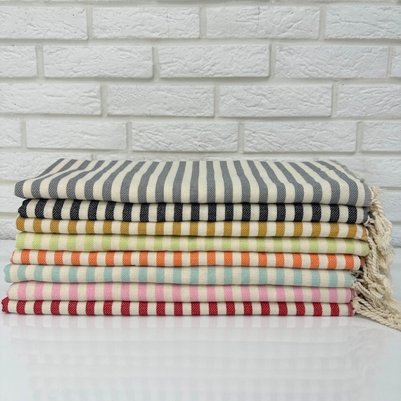 Zebra Turkish Towel Set All Colors 40x70", Striped Absorbent Pool Beach Towel,Handmade Organic Cotton Bathroom Towel Set,Towel Throw Blanket