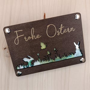 Holzkarte für Geldgeschenke Geldgeschenk Verpackung aus Holz Holzkarte für Geldscheine, Ostergeschenk, Frohe Ostern