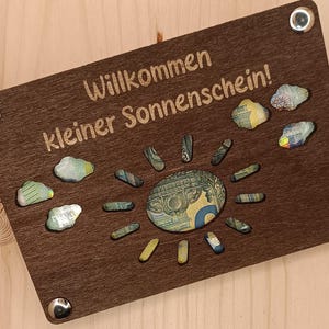 Holzkarte für Geldgeschenke Geldgeschenk Verpackung aus Holz Holzkarte für Geldscheine, Geschenk zur Geburt, Neues Glück