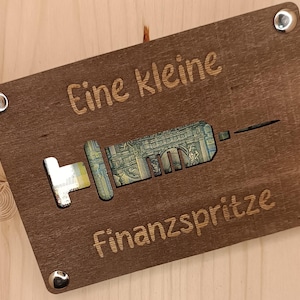 Holzkarte für Geldgeschenke Geldgeschenk Verpackung aus Holz Holzkarte für Geldscheine, Geburtstaggeschenk, Finanzspritze