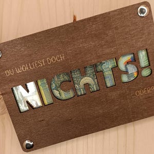Holzkarte für Geldgeschenke Geldgeschenk Verpackung aus Holz Holzkarte für Geldscheine, Geburtstaggeschenk, Happy Birthday