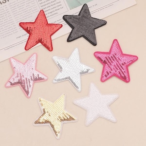 Patch met sterretje, opstrijkbare geborduurde doe-het-zelfappliqué