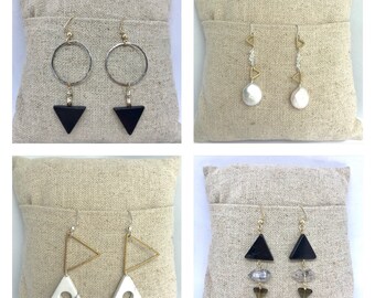 Geometric dangle earrings