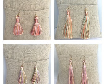 Pastel tassel earrings