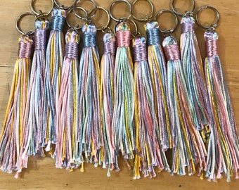 Giant Unicorn rainbow keychain tassels!