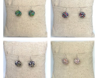 Beaded ball earrings