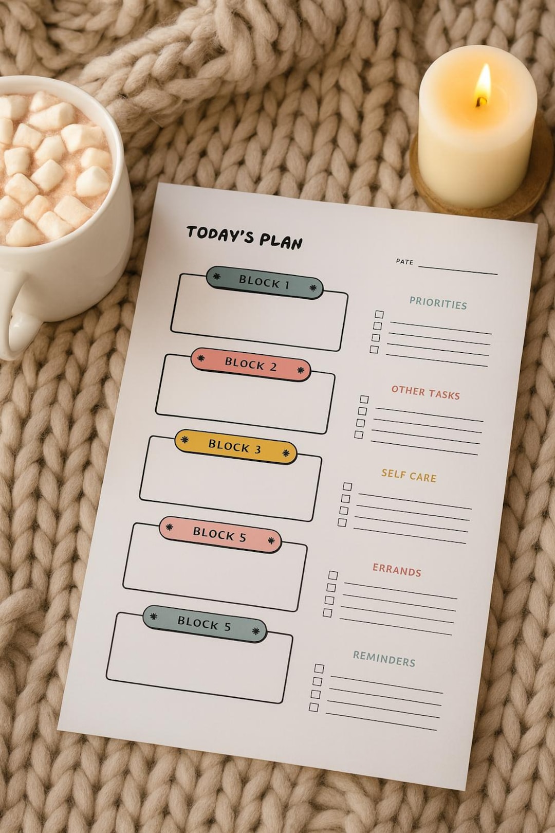 Daily Block Schedule Planner: Time Blocking Template (PDF Digital ...